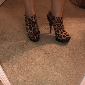 Madden girl cheetah ankle booties